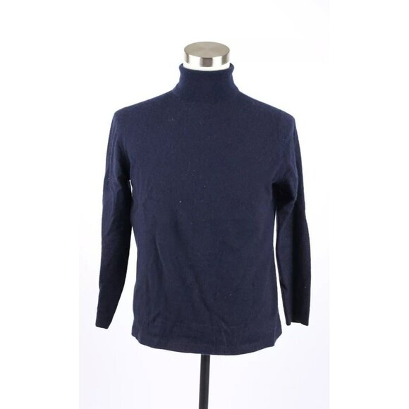 $795 Zanone Cashmere Turtleneck Pullover Sweater SZ 50/40 Navy Blue